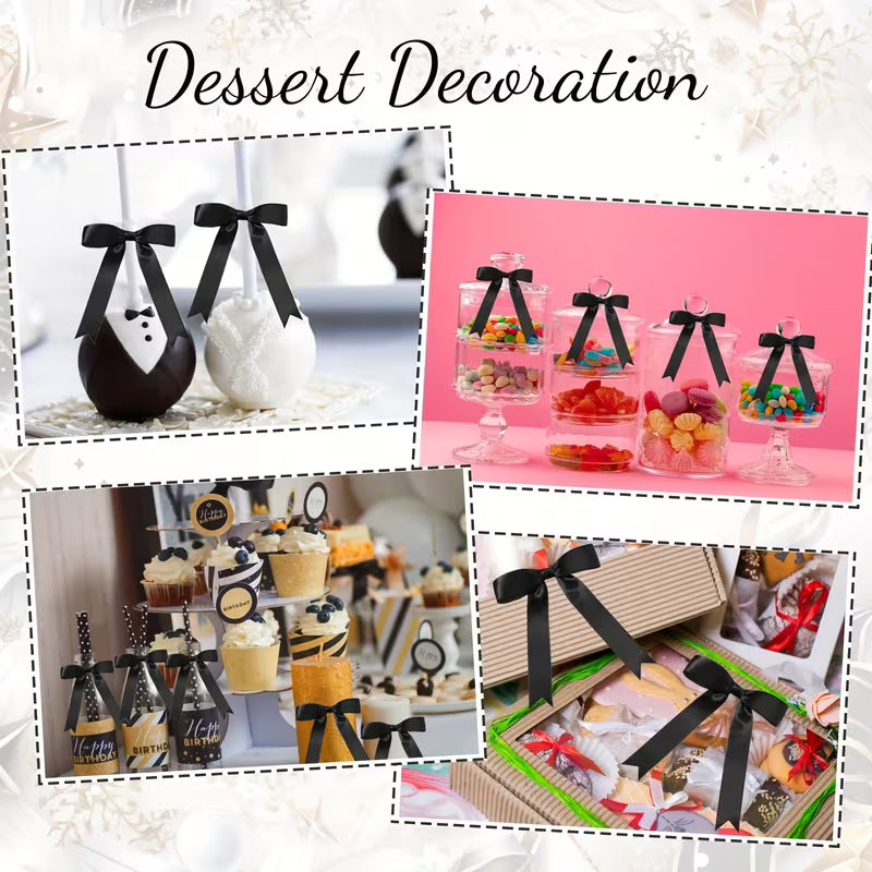 Thick Bow Cake Decorations | Large Statement Bows – Red, Black & Pink