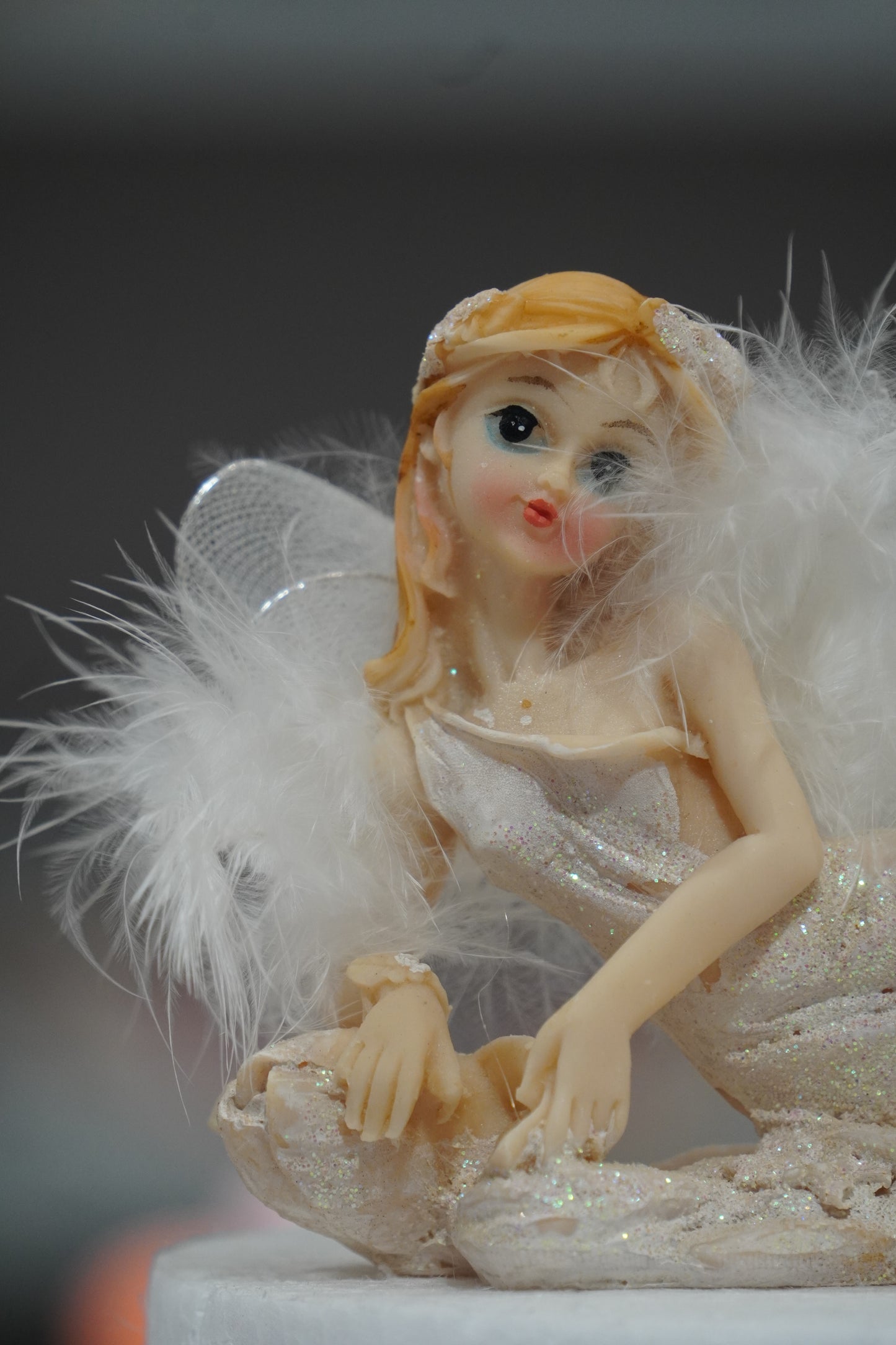 Ceramic Angel Doll Cake Topper – Elegant Fairy Style