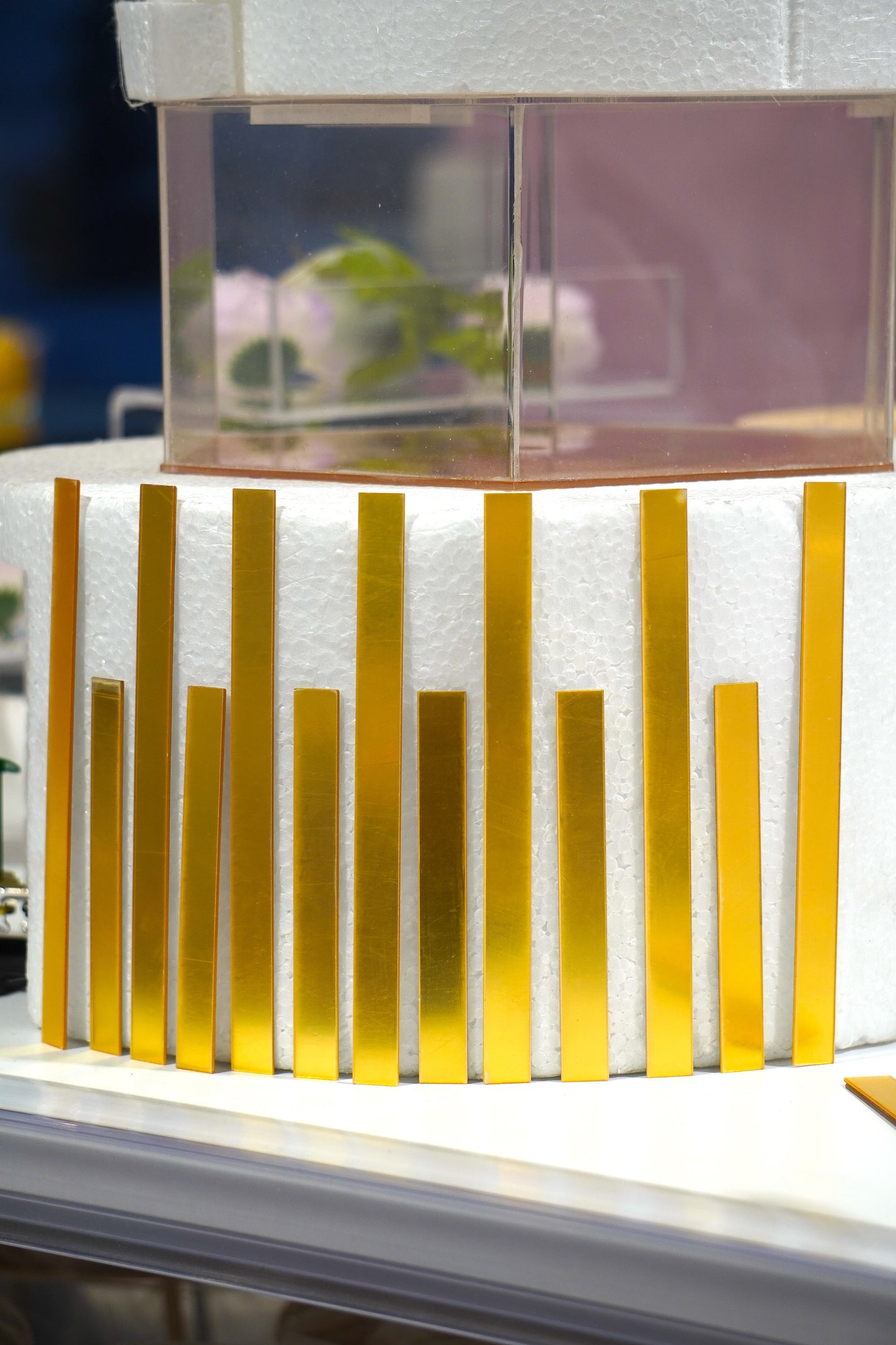 Gold Acrylic Cake Strips | Pack of 20