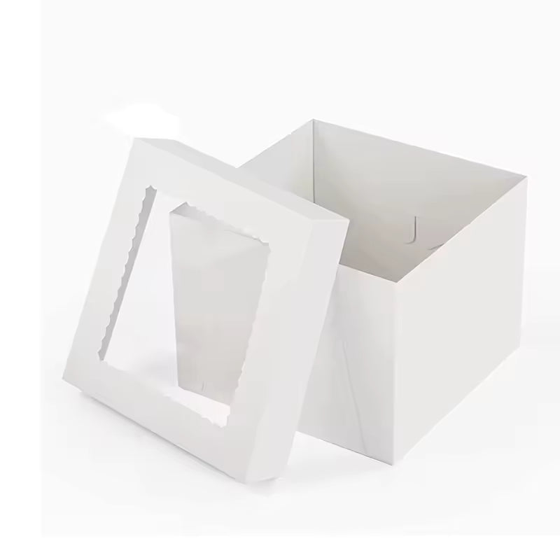 QuickaBox - 10"x10"x8" Tall Cake Paper Box with Board