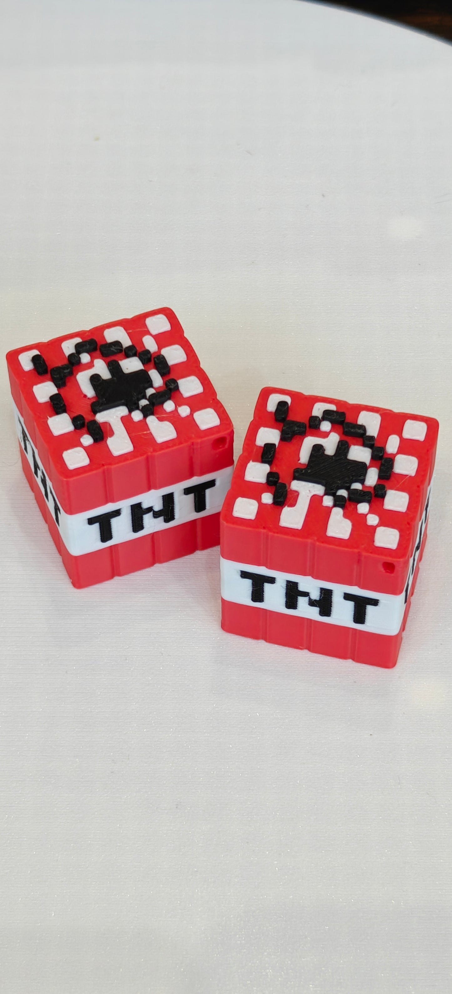 Minecraft TNT Rubik's Cube Cake Topper – 3D Printed (2" x 2")