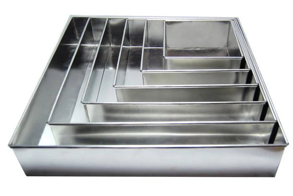 Square Cake Pans 2 Inch Depth | Sizes 4”, 5”, 6”, 7”, 8”, 9”, 10”, 11”, 12”