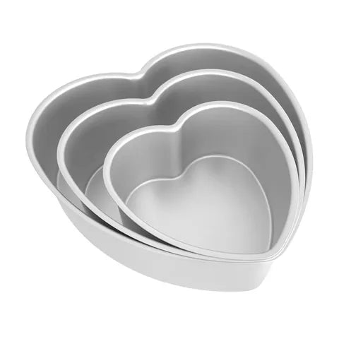 Heart Shaped Cake Pans 2 Inch Depth | 6”, 7” & 8” Baking Tins