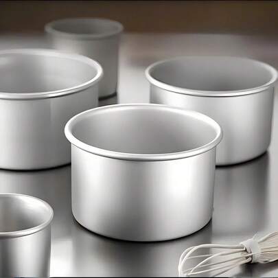 Tall Round Cake Pans 4 Inch Depth | Sizes 5”, 6", 7", 8", 9", 10", 11", 12” Baking Tins