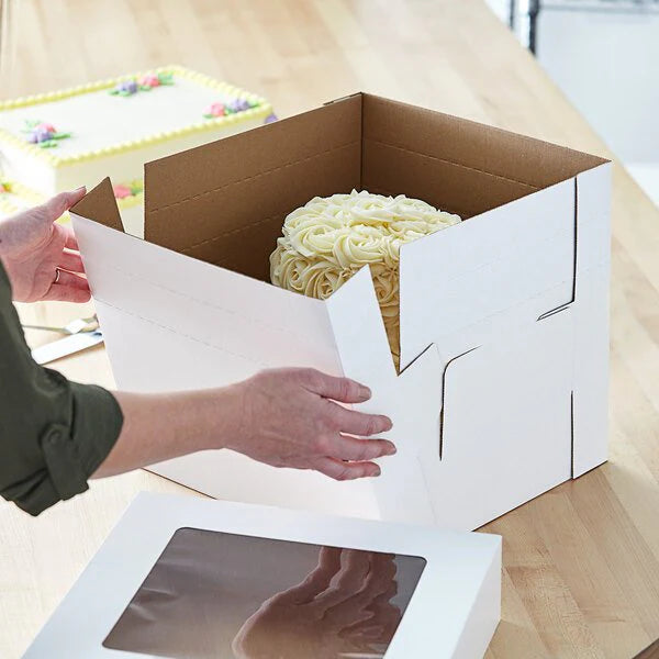 AdjustaBox - 12x12x14 - Adjustable Height Cake Box for Tall Cakes