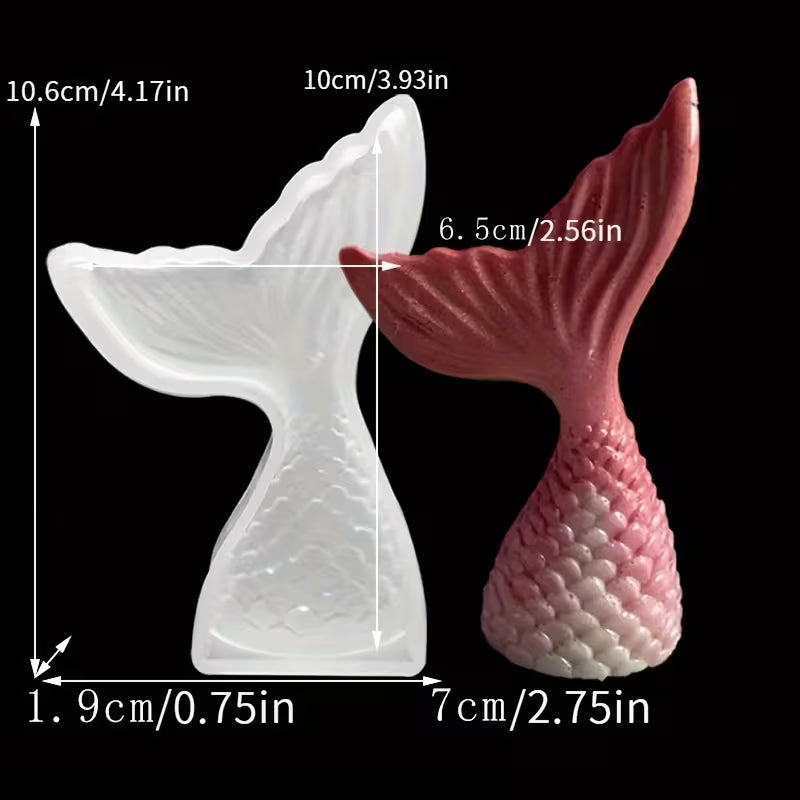 3pcs Mermaid Fish Tail Silicone Mold Set