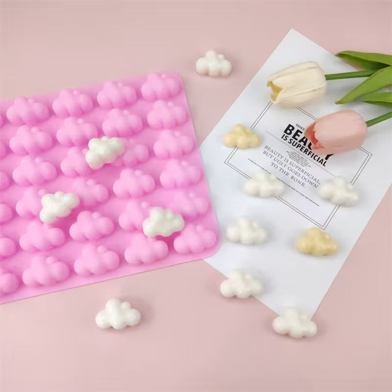Mini Cloud Silicone Mould – 36 Cavity | Cloud Cake Decorating Mould