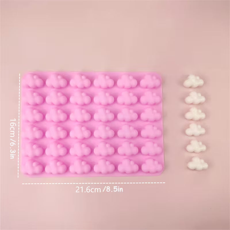 Mini Cloud Silicone Mould – 36 Cavity | Cloud Cake Decorating Mould