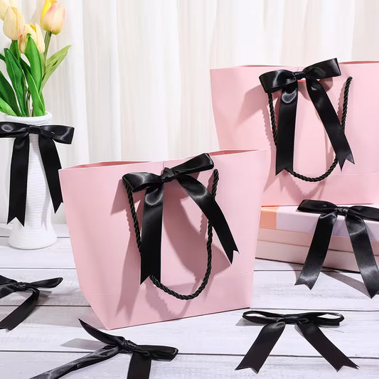 Thick Bow Cake Decorations | Large Statement Bows – Red, Black & Pink