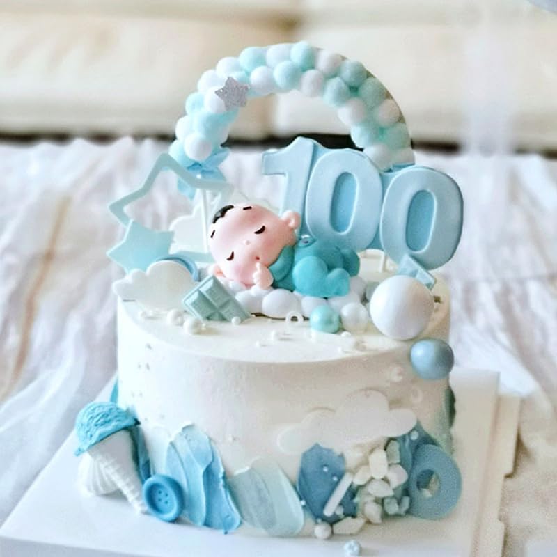 Soft Cloud-Shaped Pompom Cake Topper