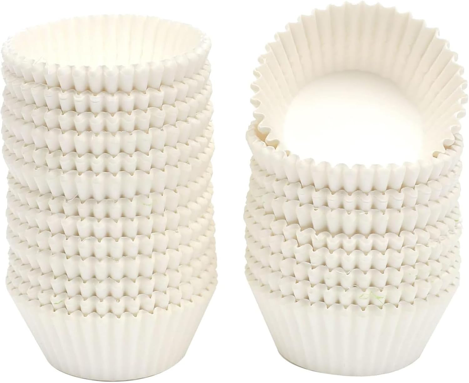 White Cupcake Liners – 1000 pcs Bulk Pack | Commercial Baking Cups