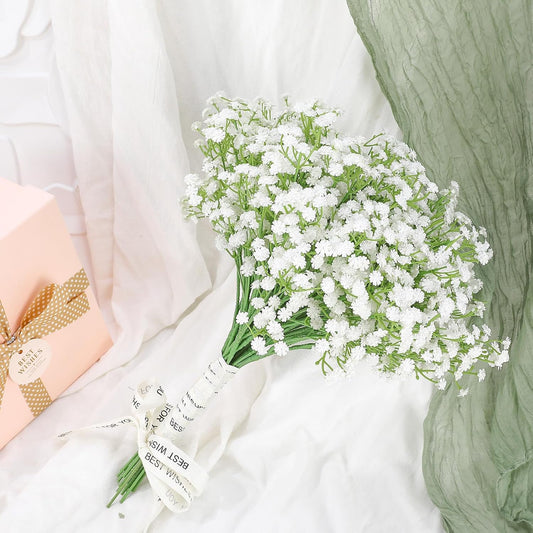 White Artificial Baby’s Breath – Set of 3 Stems | Faux Gypsophila Cake Flowers