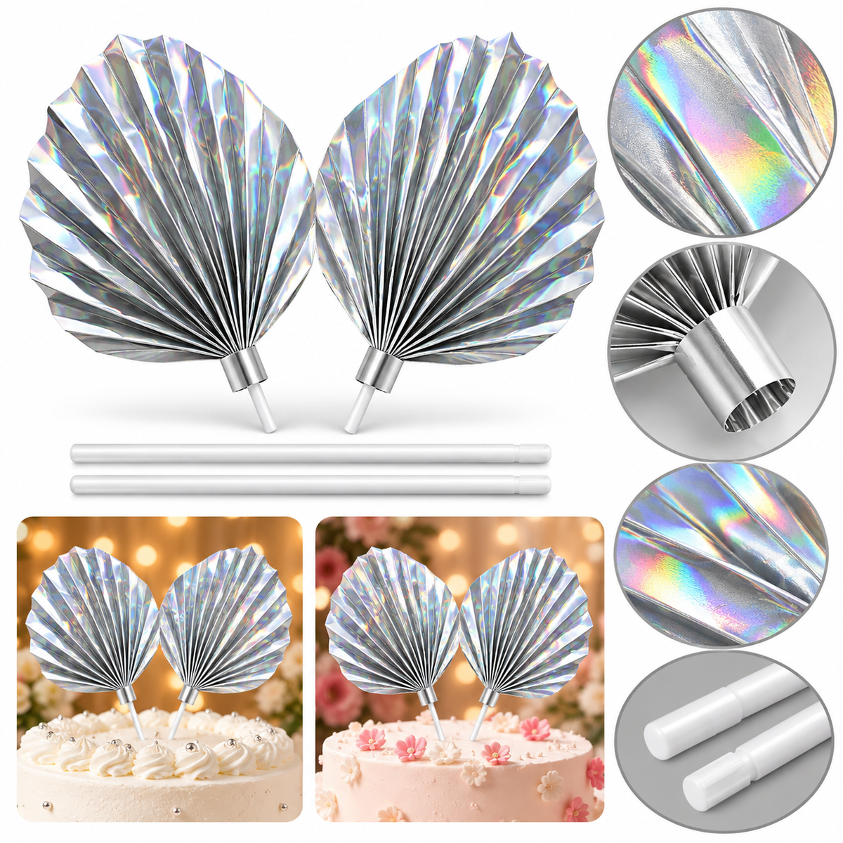 Silver Paper Pam Leaves