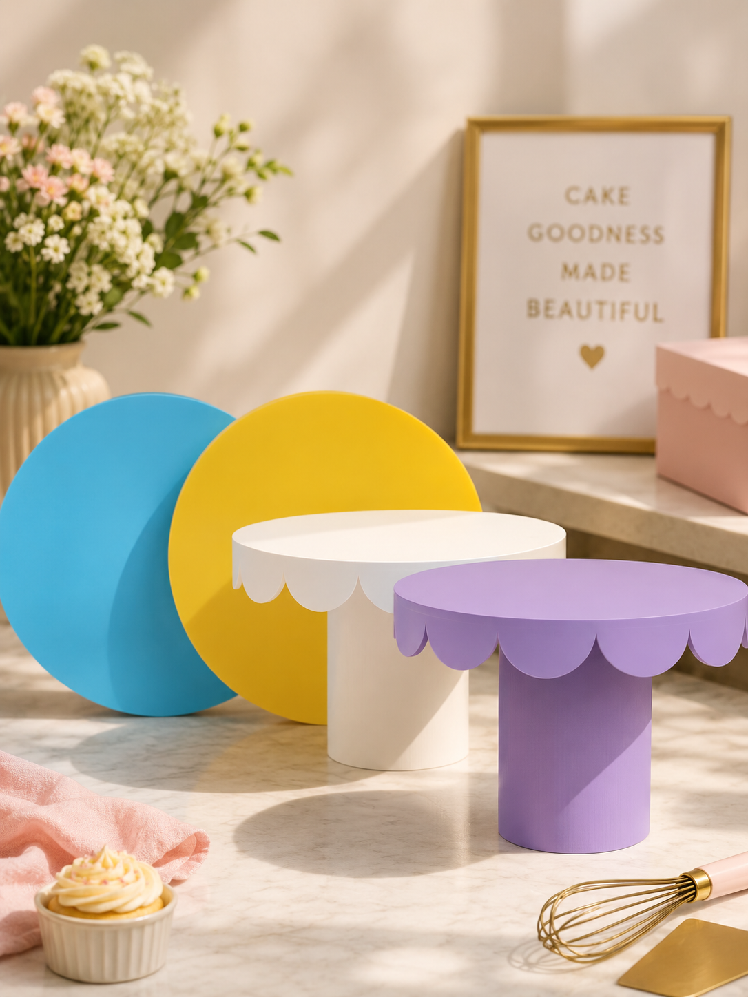 10” Scalloped Cake Stand – Premium Display Stand