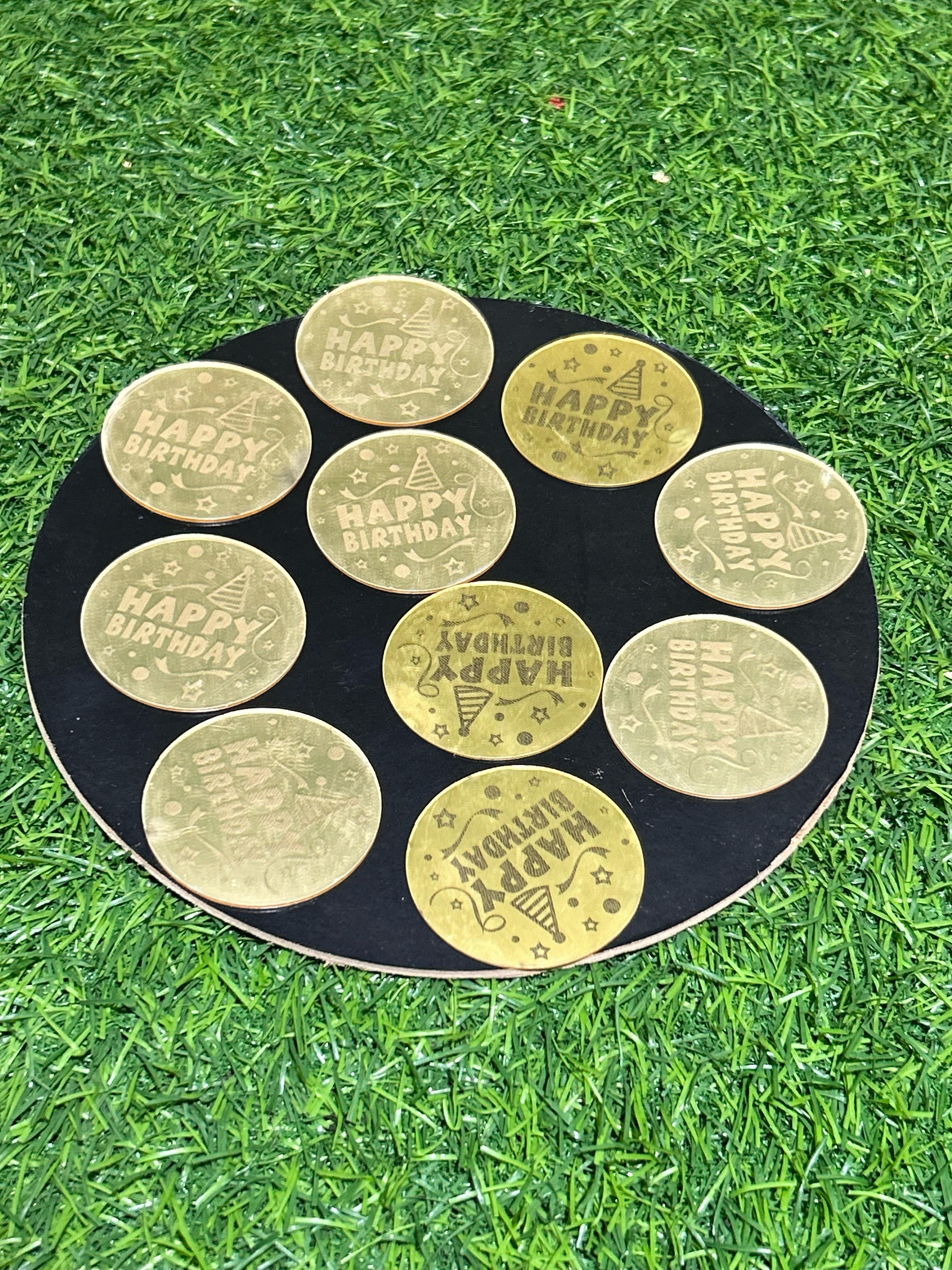 Birthday Coin toppers (Pack of 10) 2.5 inch