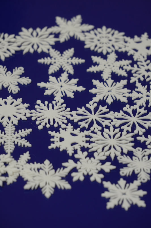 Snowflake Cake Toppers Pack of 36 | Frozen & Christmas Cake Decor