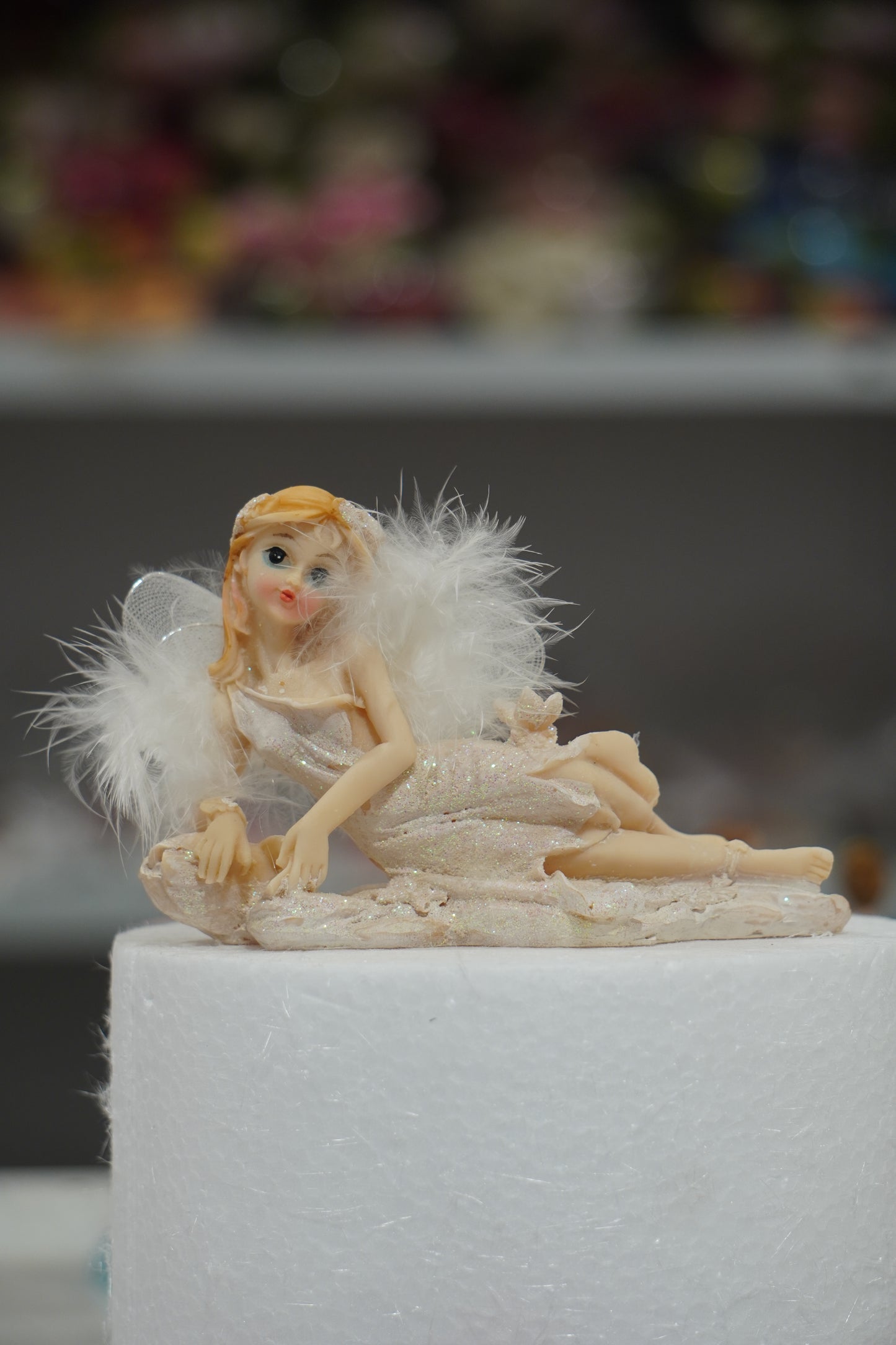 Ceramic Angel Doll Cake Topper – Elegant Fairy Style