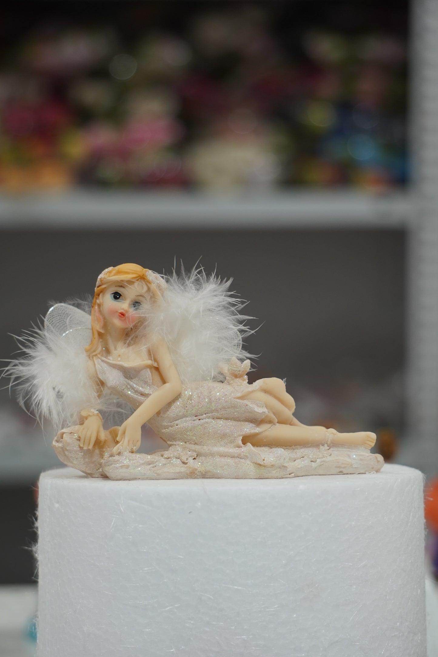 Ceramic Angel Doll Cake Topper – Elegant Fairy Style
