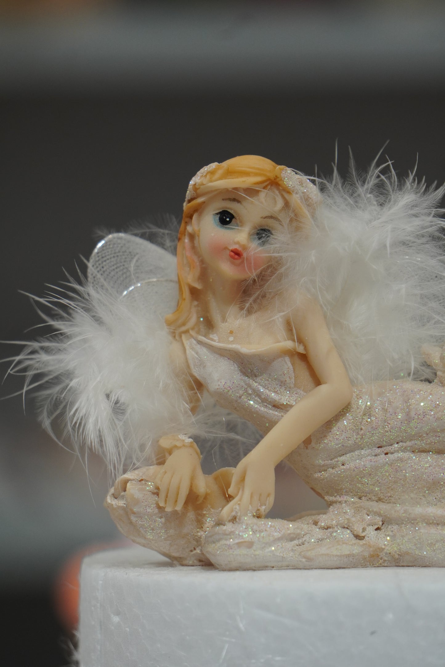 Ceramic Angel Doll Cake Topper – Elegant Fairy Style