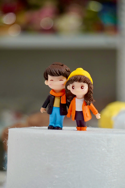 Winter Couple Cake Toppers