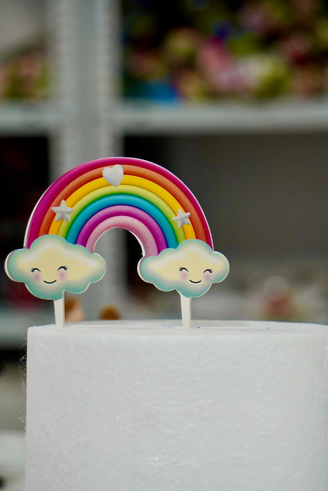 Rainbow Double-Sided Cake Topper