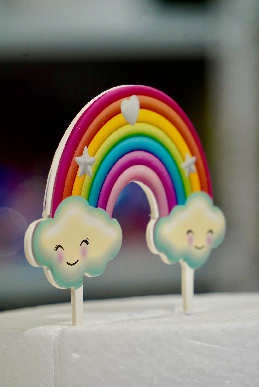 Rainbow Double-Sided Cake Topper