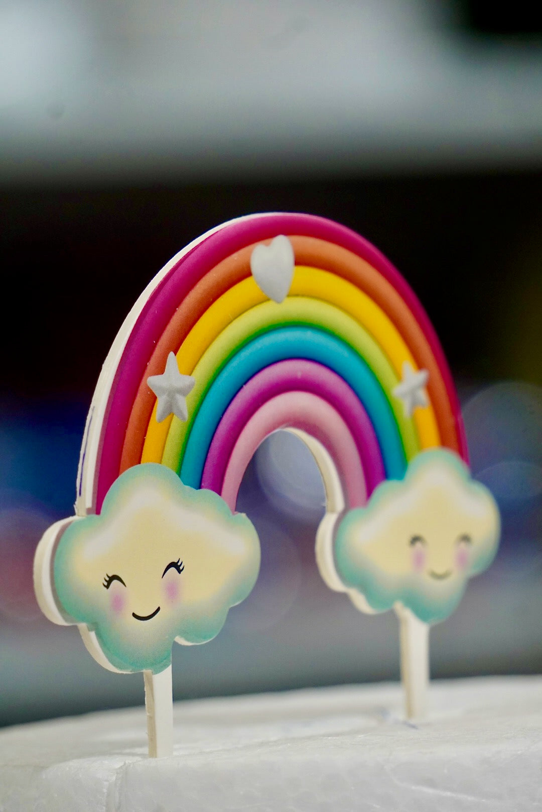 Rainbow Double-Sided Cake Topper
