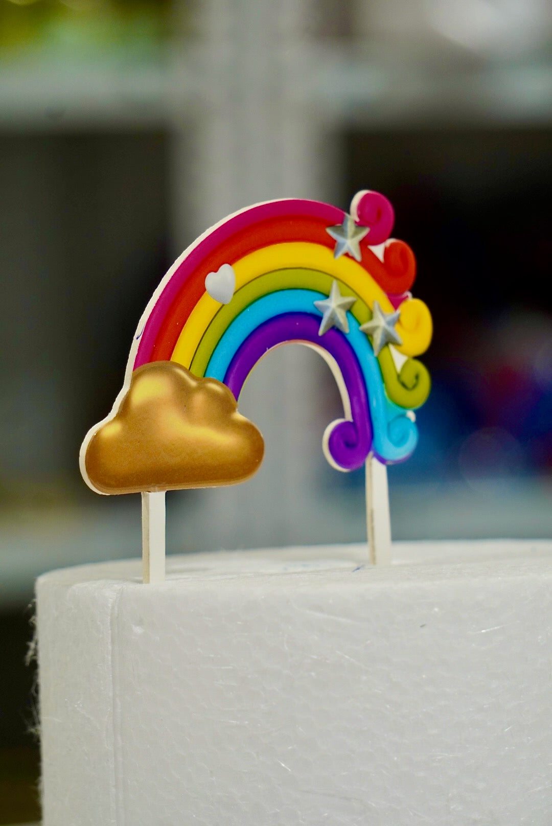 Rainbow Double-Sided Cake Topper