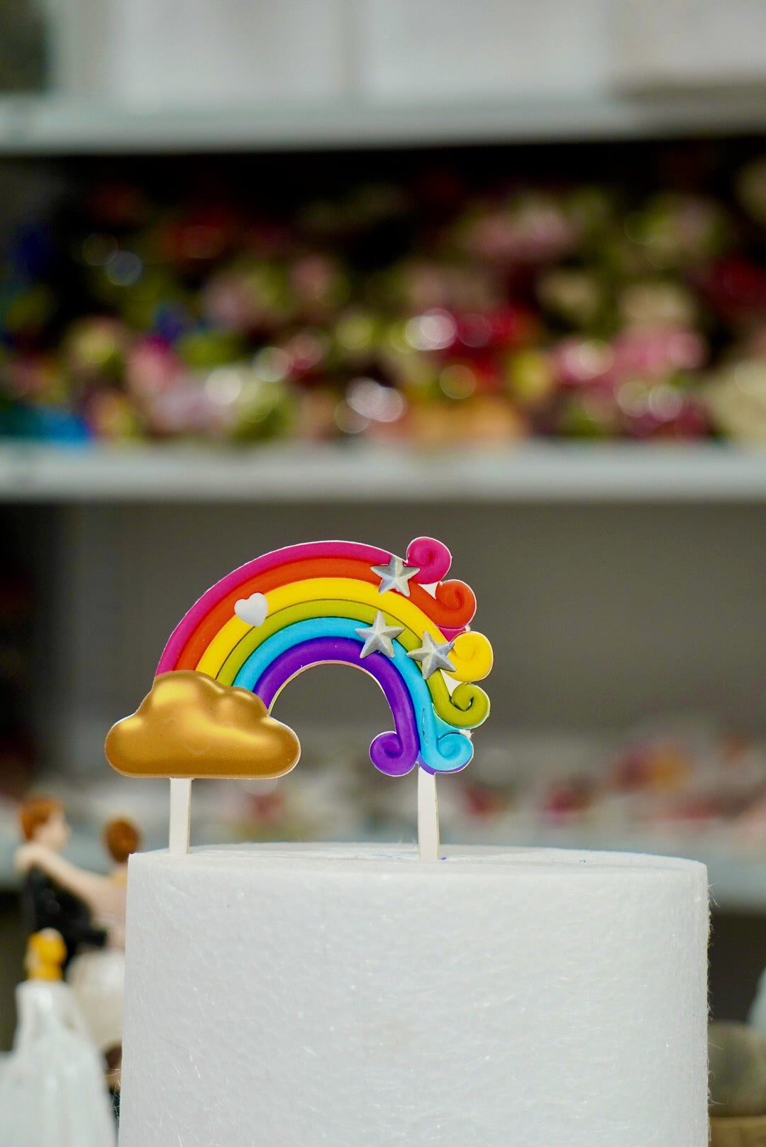 Rainbow Double-Sided Cake Topper