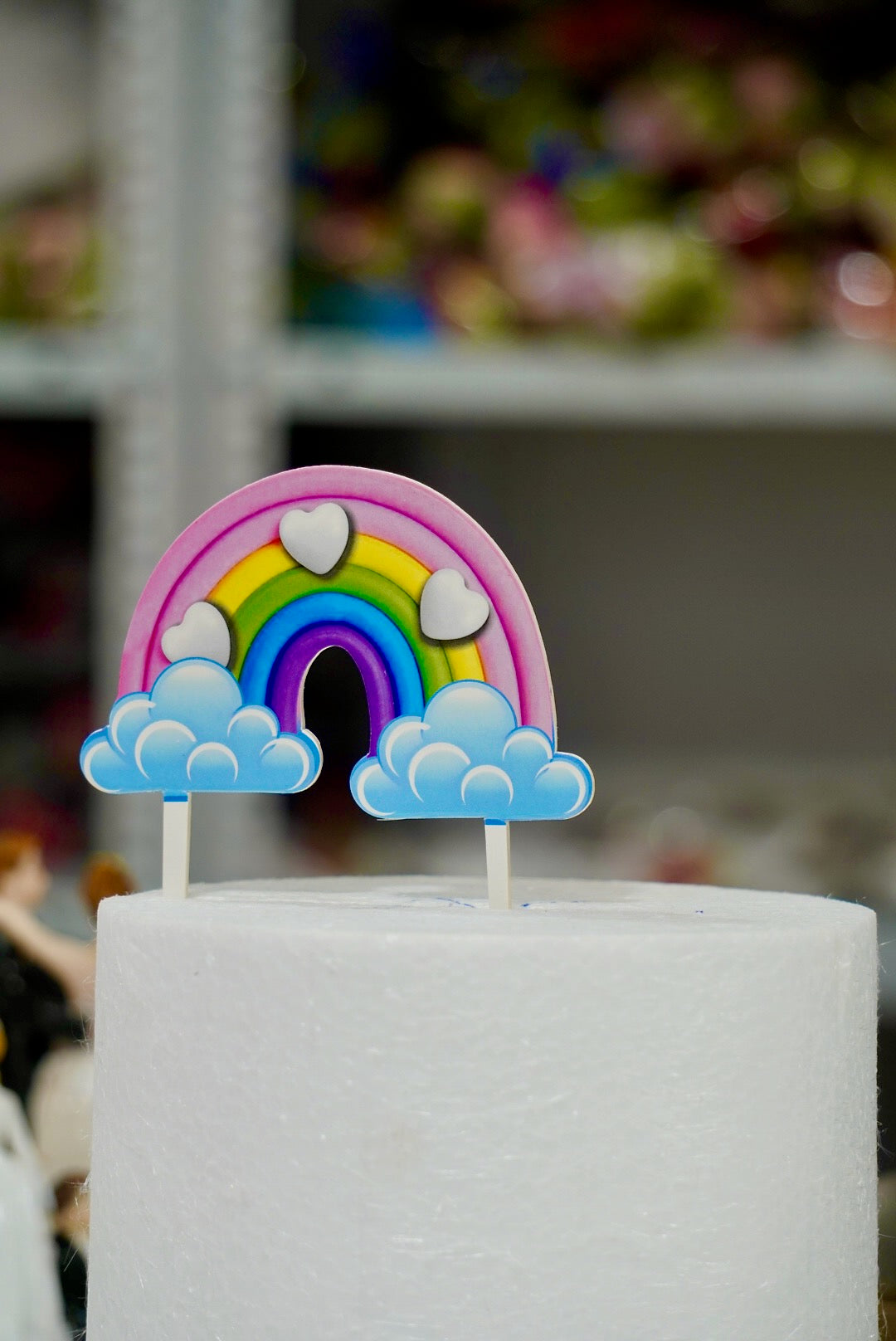 Rainbow Double-Sided Cake Topper