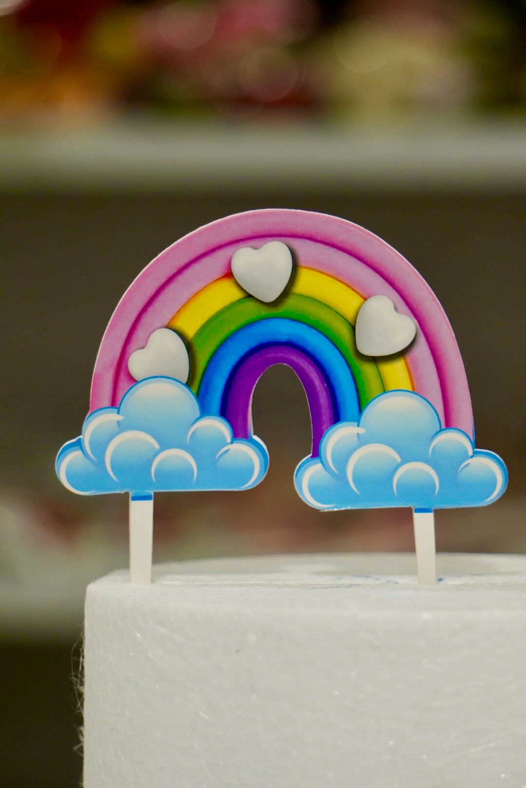 Rainbow Double-Sided Cake Topper