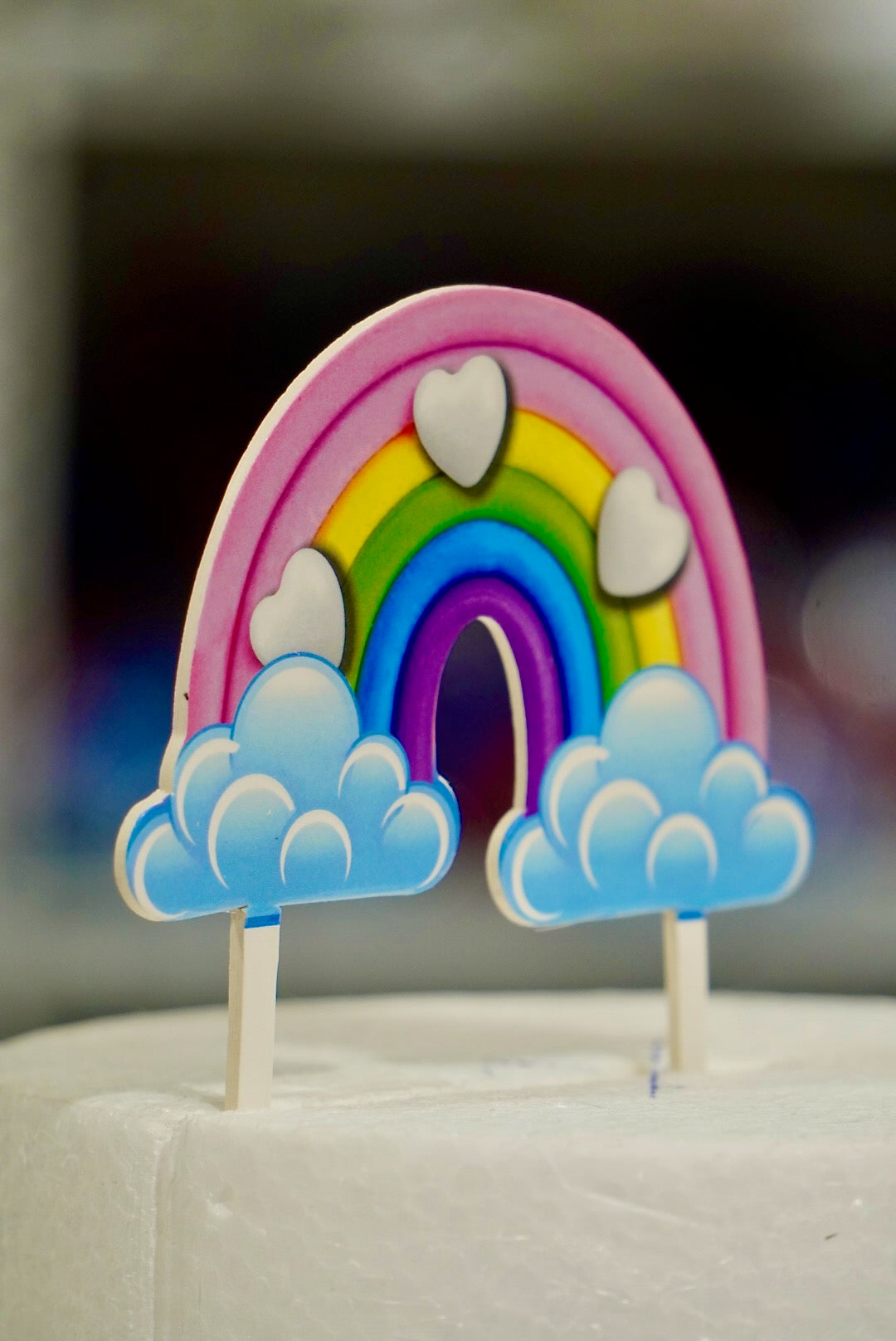 Rainbow Double-Sided Cake Topper