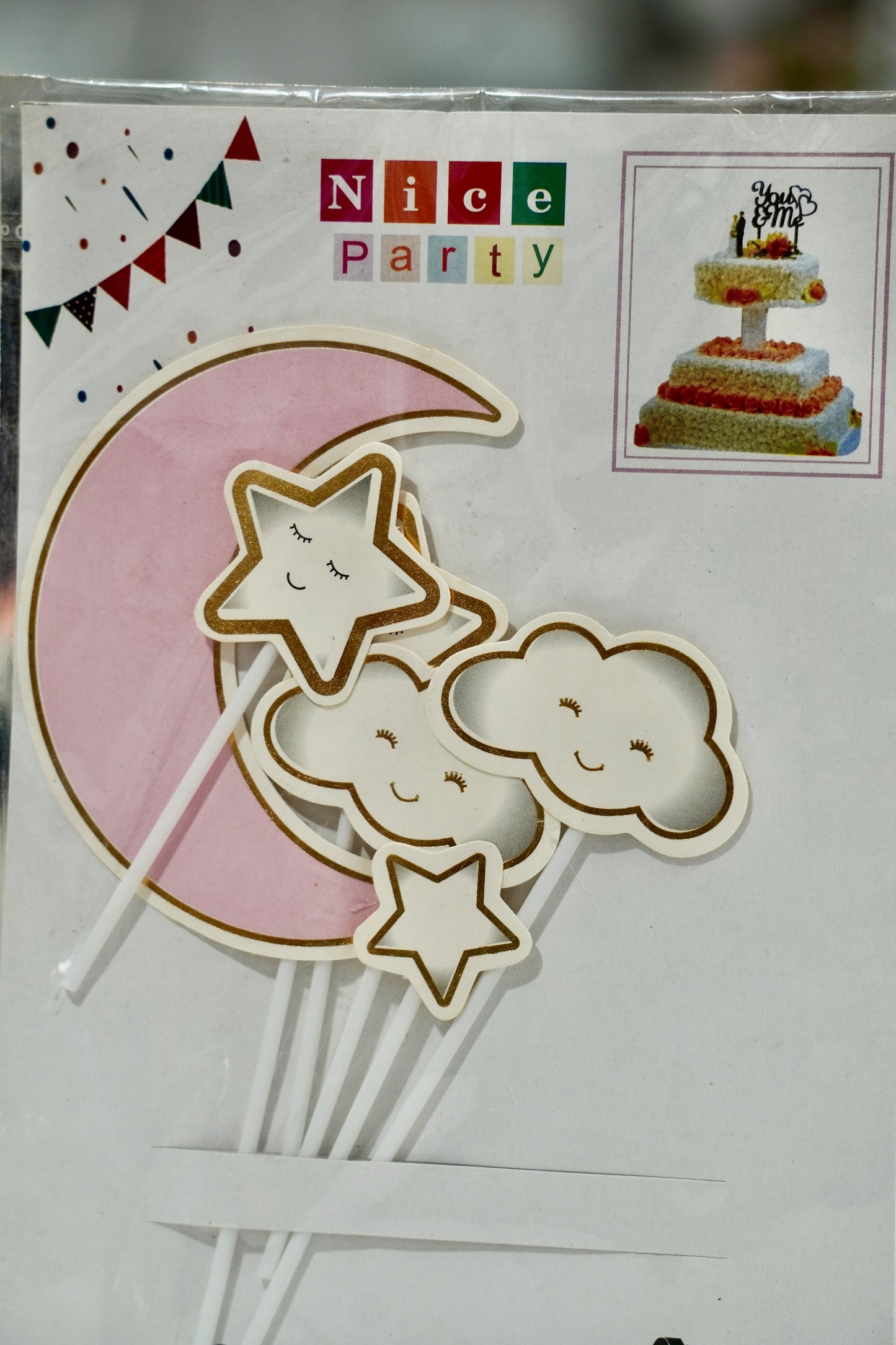 Moon Star Cloud Cake Topper Set