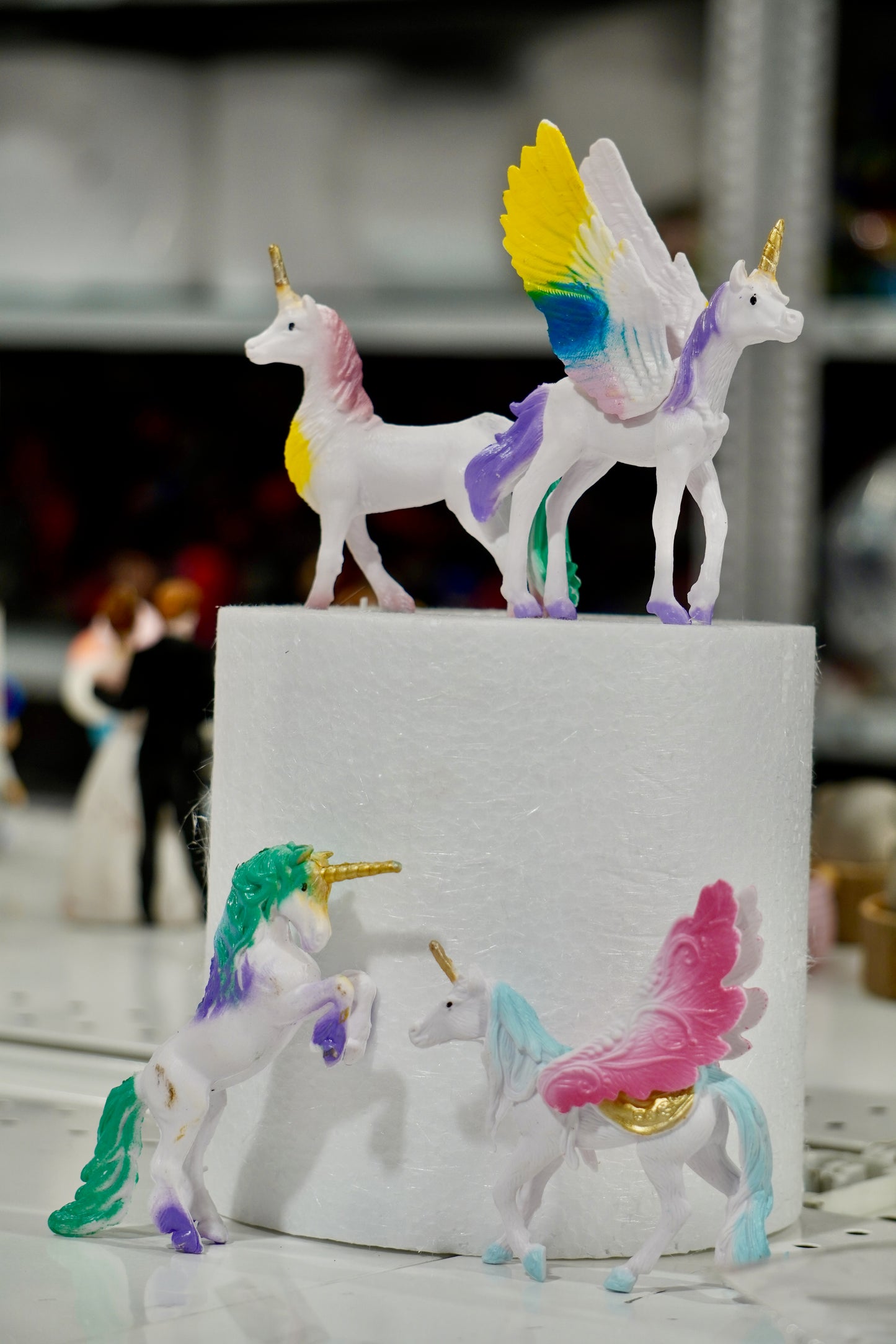 Unicorn Horses Toppers Set of 4
