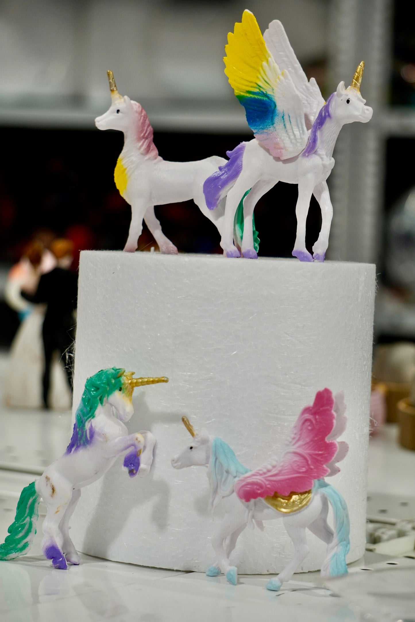 Unicorn Horses Toppers Set of 4