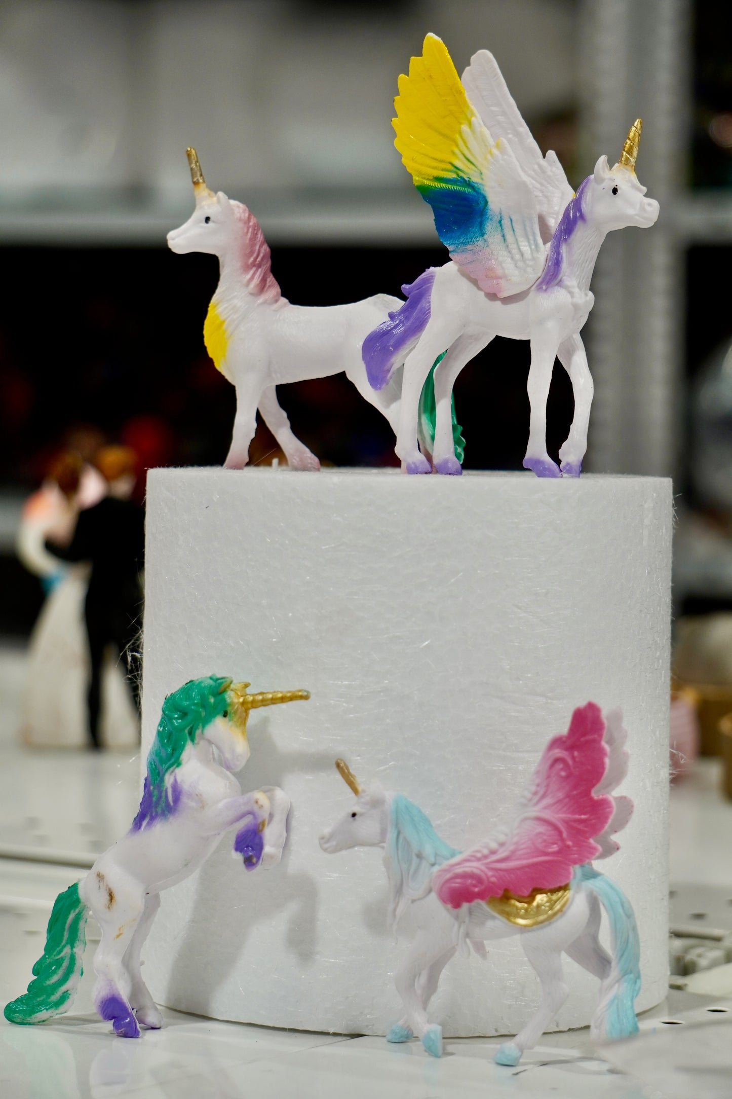 Unicorn Horses Toppers Set of 4