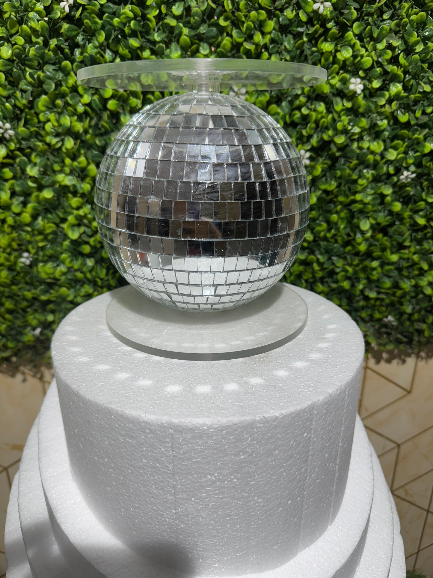 6 Inch Disco Ball Cake Spacer