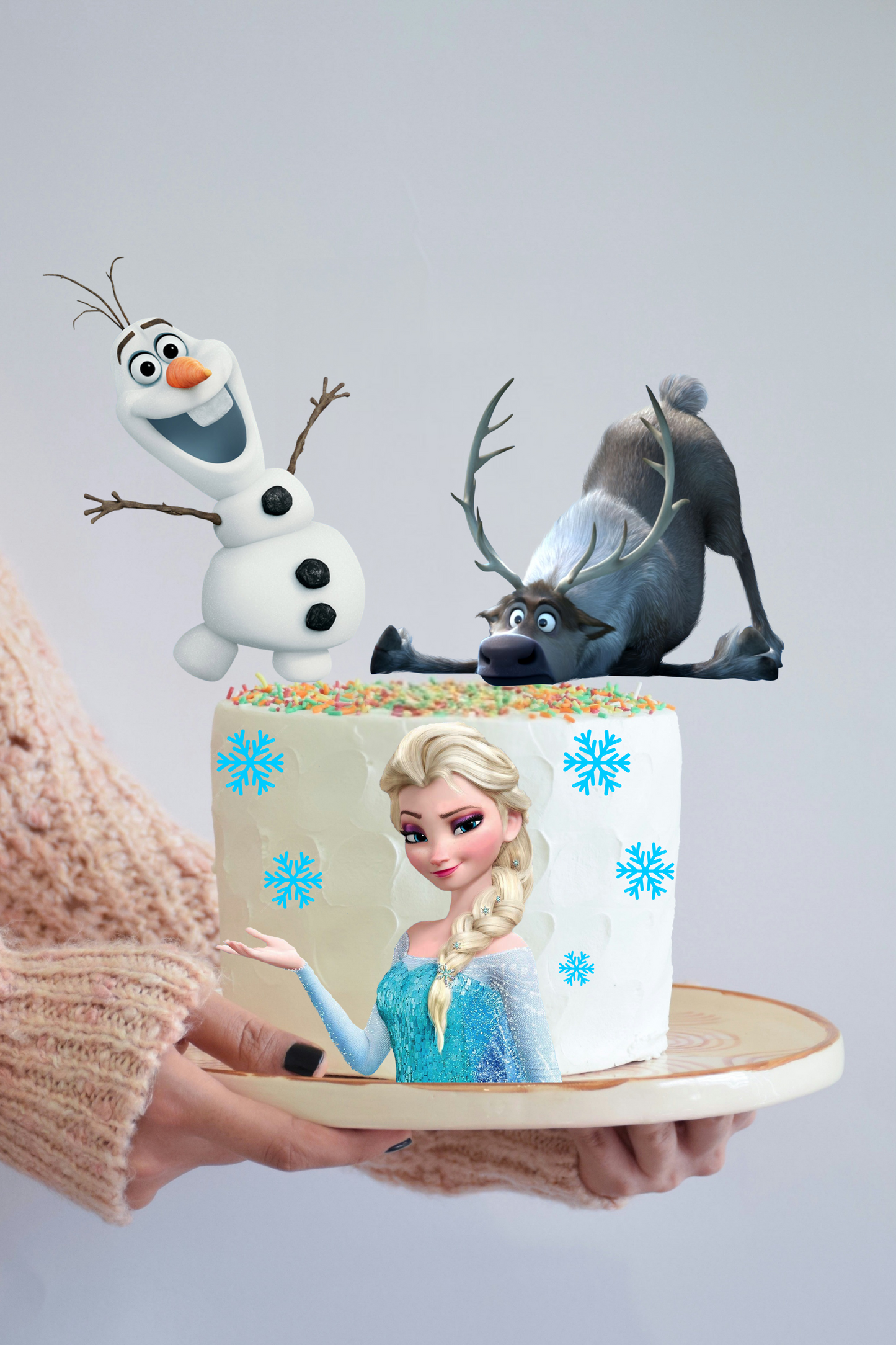 Elsa Cardstock Cake Topper Set