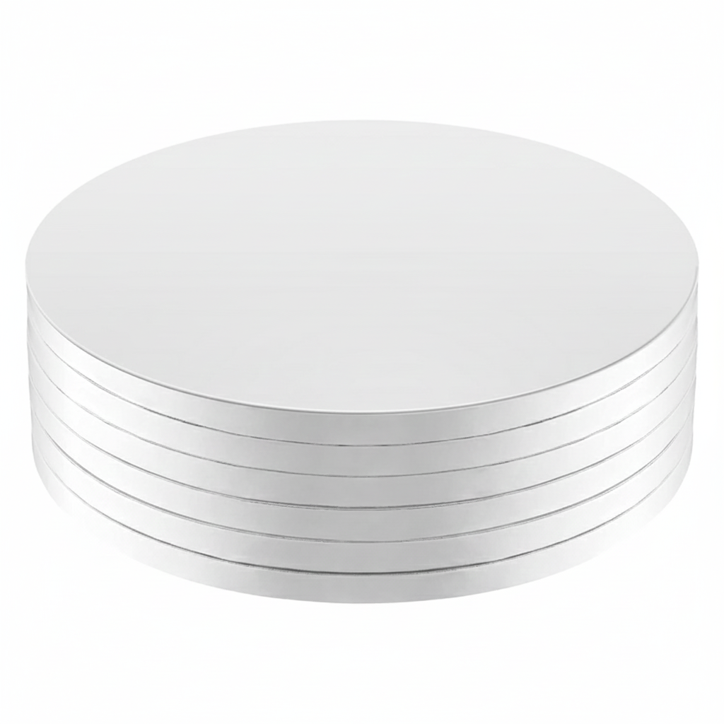 10” Cake Drum Board 5/pack – Heavy Duty Round Base | White, Marble, Black