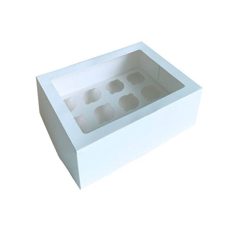Cupcake Boxes / 10sets – 4, 6 & 12 Hole with Inserts | Premium Bakery Packaging
