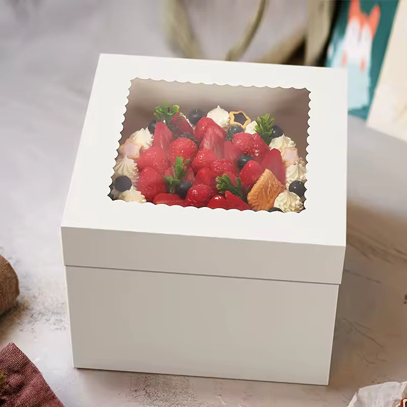 QuickaBox - 10"x10"x8" Tall Cake Paper Box with Board