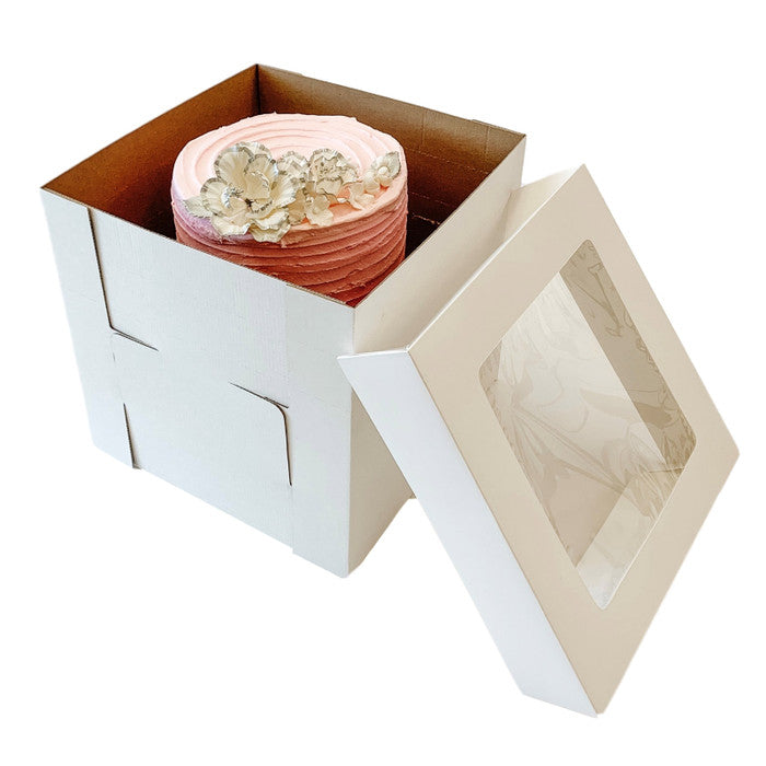 AdjustaBox - 12x12x14 - Adjustable Height Cake Box for Tall Cakes