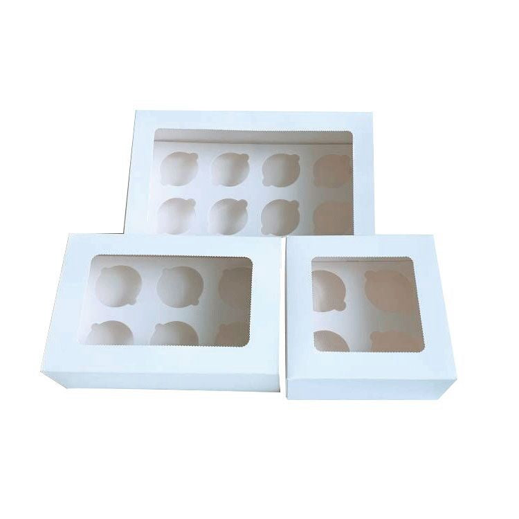 Cupcake Boxes / 10sets – 4, 6 & 12 Hole with Inserts | Premium Bakery Packaging