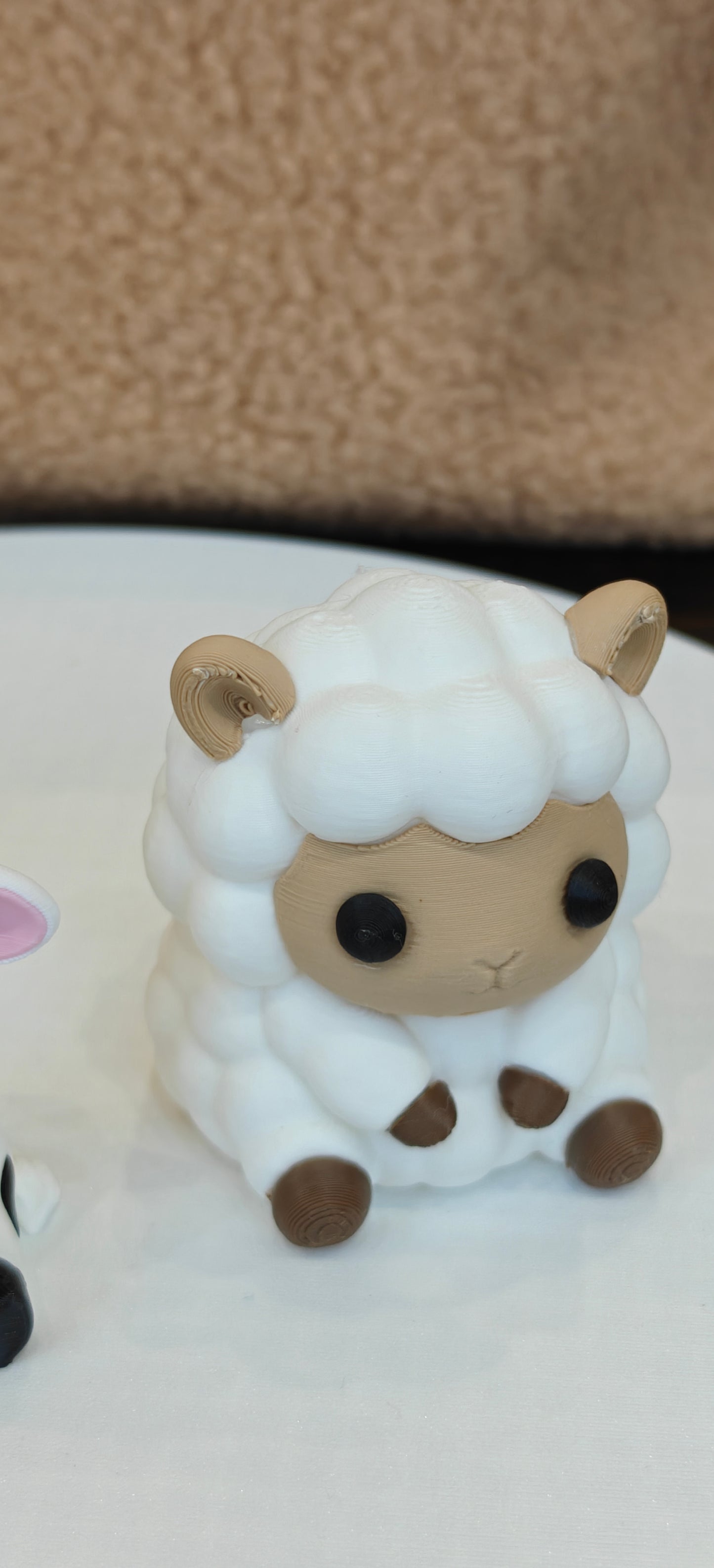 3D Printed Farm Animal Cake Toppers Set – Cow, Sheep & Chicken (2")