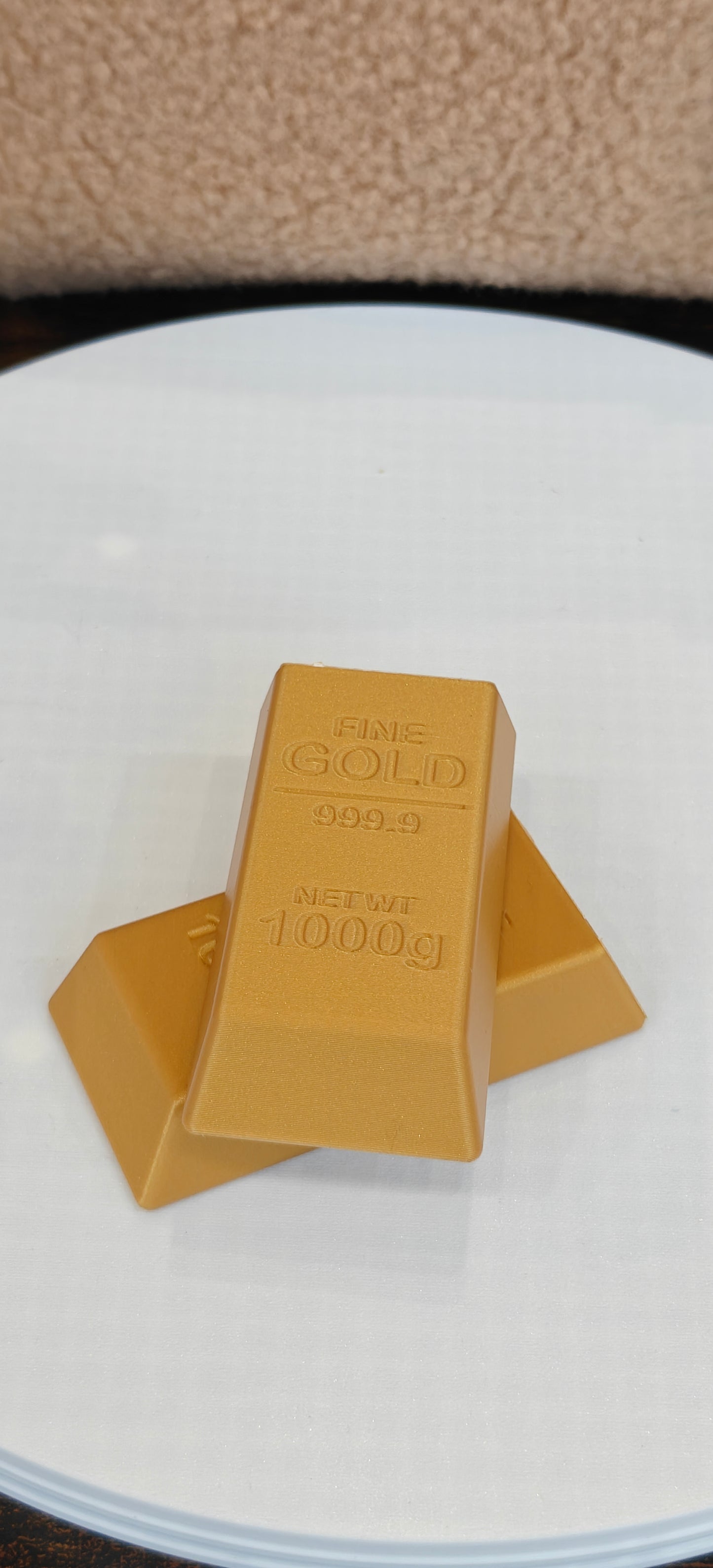 Gold Bar Cake Topper – 2" x 4"