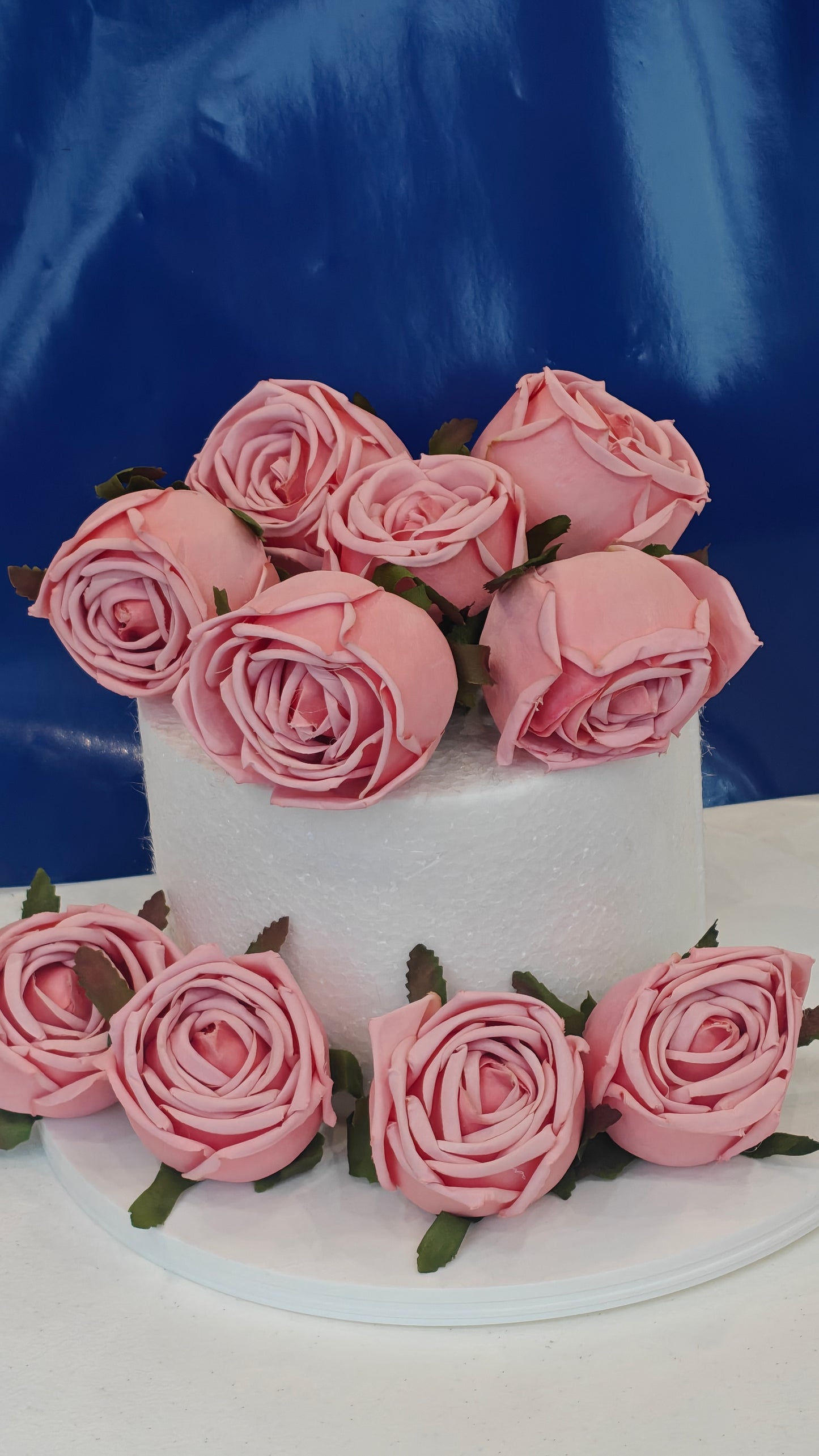 Pink Faux Rose Bunch (Pack of 10)