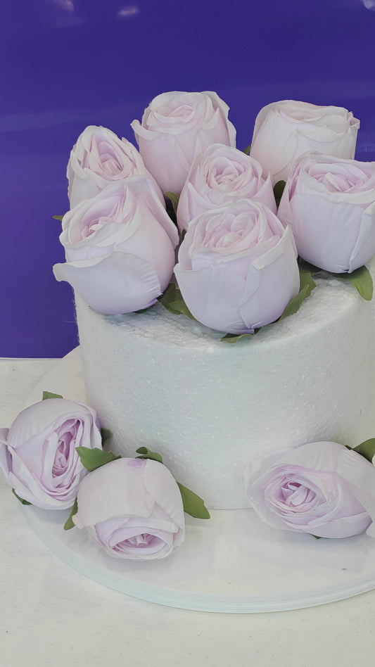 Baby Pink Faux Rose Bunch (Pack of 10)