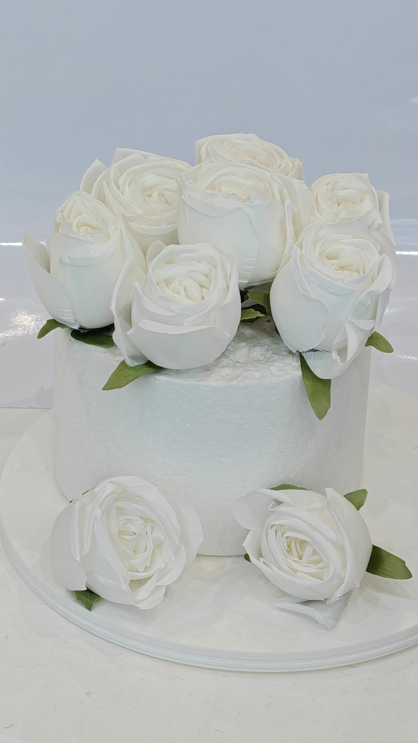 Bright White Rose Heads (Pack of 10)