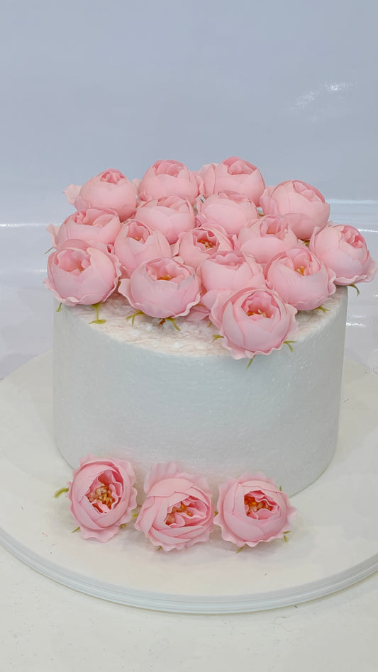 Light Pink Peony Flowers (Pack of 10)