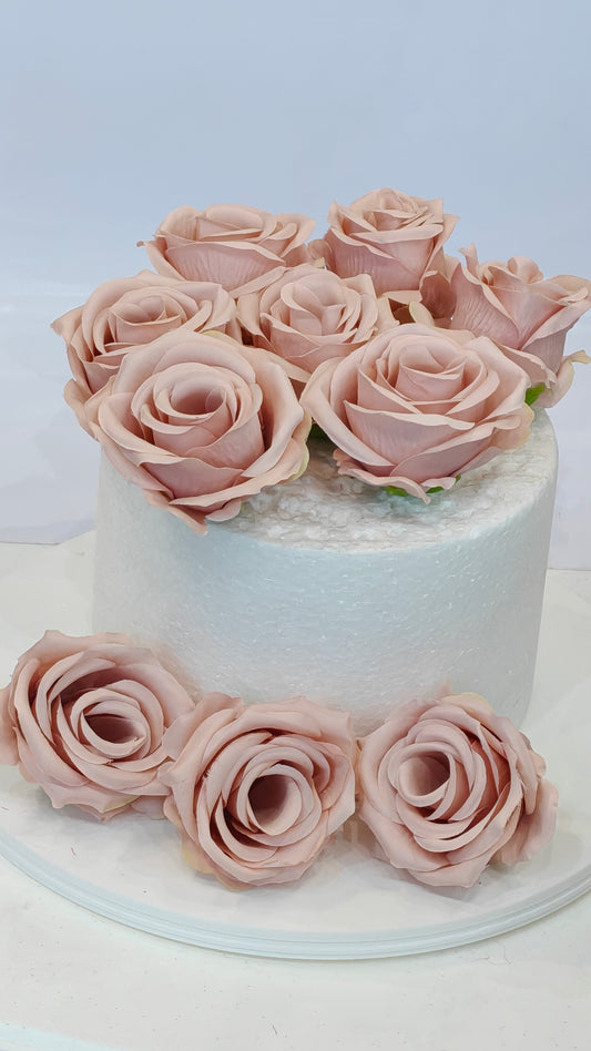 Dusty Blush Rose Flowers (Pack of 10)